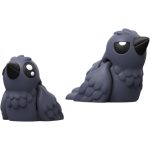Set of 2 Cute Crow Figurines – Cartoon Raven Duo Desk Décor