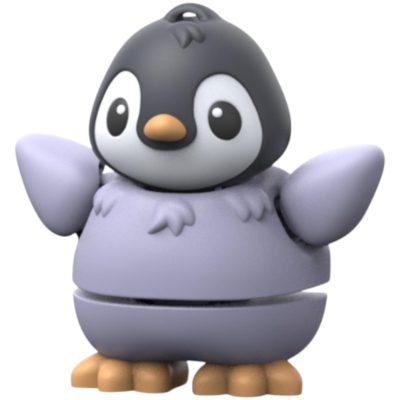 Chubby Penguin Fidget Figurine – Articulated Print-in-Place Wobble Toy with Spinning Body and Cute Winter Design – 3D Printed in Canada — 3D Printed Collectible by 3DCentral