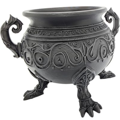 Claw-Foot Gothic Cauldron – Ornate Fantasy Cauldron with Dragon Claw Feet and Arcane Detailing – Halloween Display, Ritual Bowl or Home Décor – 3D Printed in Canada — 3D Printed Collectible by 3DCentral