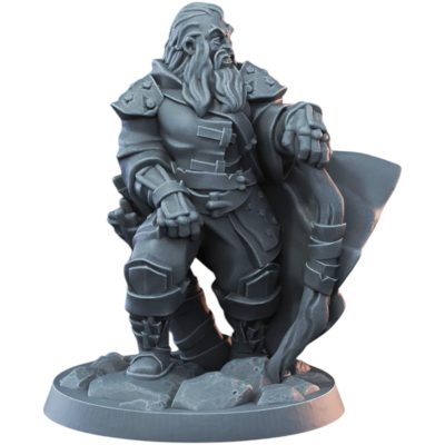 Ranger Male Miniature with Cloak for Tabletop RPGs – 32mm Scale Unpainted Resin Figure – 3D Printed in Canada — 3D Printed Collectible by 3DCentral