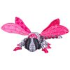 DRG-FL1 AeroHunter Robotic Dragonfly Figurine – Pink and Silver Cyber Bug Model with Detailed Wings and Segmented Tail – 3D Printed in Canada — 3D Printed Collectible by 3DCentral