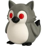 Wolf Penguin Figurine – Gray Wolf-Inspired Penguin Collectible with Red Eyes & Tail – Funny Hybrid Animal Desk Décor – 3D Printed in Canada — 3D Printed Collectible by 3DCentral
