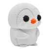 Knitted Penguin Figurine – Faux-Stitched Arctic Animal Sculpture with Orange Beak – 3D Printed in Canada — 3D Printed Collectible by 3DCentral