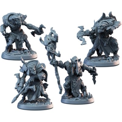 Goblin Archers & Mage Miniature Set for Fantasy RPGs, Tabletop Wargaming, and Painting – Detailed Resin Figures for Collectors – 3D Printed in Canada — 3D Printed Collectible by 3DCentral