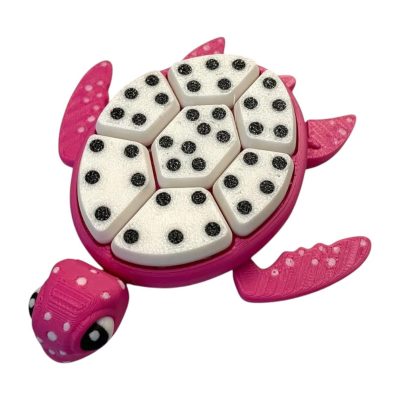 Dragon-Fruit Turtle Fidget Clicker – Sensory Desk Toy for Adults and Teens with Anxiety, ADHD, Autism – Whimsical Kiwi-Themed Focus Tool – 3D Printed in Canada — 3D Printed Collectible by 3DCentral