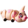 Adorable Flexible Pig Figurines – Set of 3 Poseable Cartoon-Style Pigs with Keychain Slot (No Keyring) – Cute Desk Companions & Collectible Decorations – 3D Printed in Canada — 3D Printed Collectible by 3DCentral