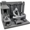 Blacksmith Miniature Scene – Fantasy Forge Diorama with Tools, Anvil & Figure for Tabletop RPGs, Dioramas & Displays – 3D Printed in Canada — 3D Printed Collectible by 3DCentral
