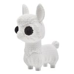 Knitted Llama Figurine – Faux-Stitched Big-Eyed Sculpture