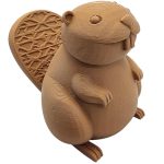 Cute Beaver Figurine – Adorable 3D Printed Canadian Animal Sculpture
