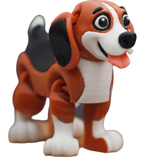 Figurine de Beagle articulé