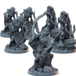 Undead Archer Warband – Set of 6 Skeleton Bow & Crossbow Miniatures for Fantasy Tabletop Battles, RPG Campaigns & Painting