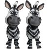 Cartoon Zebra Duo Figurines – Articulated Poseable Collectible Statues for Desk or Shelf Display – Cute Animal Collectible Gift for Teens & Adults – 3D Printed in Canada — 3D Printed Collectible by 3DCentral