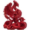 Soaring Flame Bird Sculpture with Flowing Wings & Fiery Base – Mythical Ascending Creature Figurine – DIY Paintable Fantasy Statue – 3D Printed in Canada — 3D Printed Collectible by 3DCentral