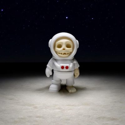 Tiny Skeleton Astronaut Figurine – Spooky Space Explorer Mini Collectible for Sci-Fi, Gothic & Desk Décor Fans – Unique 3D Printed Figure – 3D Printed in Canada — 3D Printed Collectible by 3DCentral