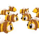 5-Pack Mini Baby Bee Figurines