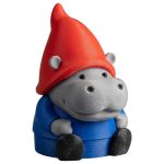 Hippo Gnome Figurine – Cute Fantasy Creature for Desk, Shelf, or Garden Décor – Adorable Hippopotamus Gnome Collectible Statue