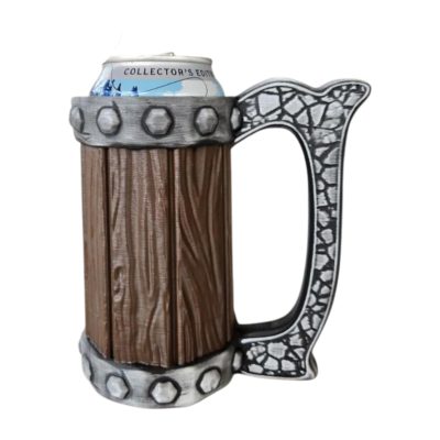 Tavern Stein Can Holder with Stone Inlaid Handle – Medieval Fantasy Tankard Sleeve for 12oz Cans – 3D Printed in Canada — 3D Printed Collectible by 3DCentral