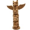 Full Eagle Totem Pole Figurine – Tribal-Inspired Wood Sculpture in PLA with Wood – 3D Printed in Canada — 3D Printed Collectible by 3DCentral