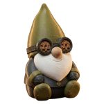Steampunk Gnome Figurine with Goggles – Fantasy Garden Shelf Decor for Desk, Office, or Bookshelf