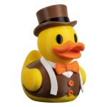 Tailor Duck Figurine – Classy Rubber Duck with Vest, Bowtie & Top Hat for Desk, Shelf or Collectors