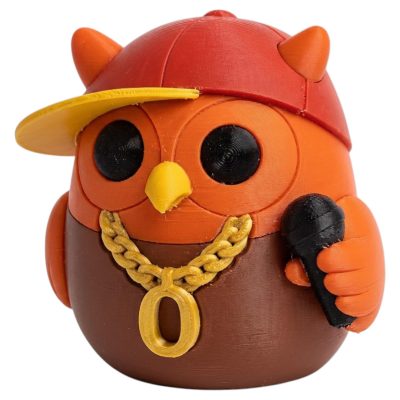 Hip Hop Rapper Owl Collectible Figurine - Unique Desk Decor for Adults