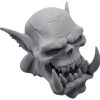 Ogre Skull Figurine with Oversized Tusks – Fantasy Goblin Decor for Desk or Shelf Display – Gothic Monster Skull Ornament – 3D Printed in Canada — 3D Printed Collectible by 3DCentral