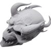 Screaming Demon Skull of Fire – Horned Fantasy Skull Prop — 3D Printed Seasonal by 3DCentral