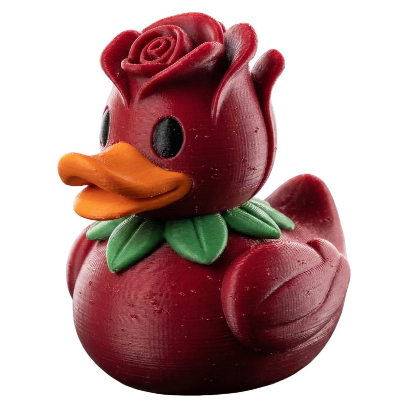 Rose Petal Duck – Floral Collectible