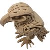 Eagle Totem Figurine with Tribal-Inspired Detail – Wood-Style 3D Printed Decorative Bird Sculpture for Shelf or Altar – 3D Printed in Canada — 3D Printed Collectible by 3DCentral