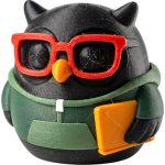 Hackerman Owl Collectible Figurine - Unique Desk Decor for Adults