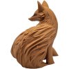 Wood Carved-Style Fox Figurine — 3D Printed Foxes by 3DCentral