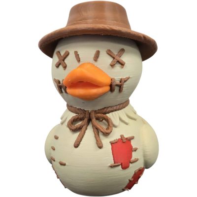 Scarecrow Duck Figurine – Fall Harvest Duck Collectible for Autumn Decor, Gag Gifts & Shelf Display – 3D Printed in Canada — 3D Printed Collectible by 3DCentral