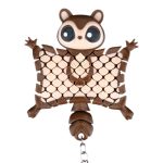 Merle the Flying Squirrel Collectible Keychain – Flexible Articulated Mesh Animal Figurine for Decorative Display & Bag Charm – Cute 3D Printed Squirrel Accessory – 3D Printed in Canada — 3D Printed Collectible by 3DCentral