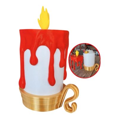 Bloody Candle Can Holder with Secret Compartment – Red Drip Drink Cover & Hidden Stash Container – 3D Printed in Canada — 3D Printed Collectible by 3DCentral