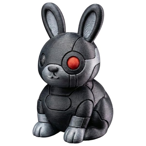 Cyborg Bunny Figurine – Sci-Fi Collectible