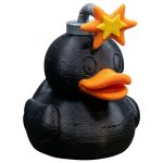 Bombshell Duck Figurine – Funny Collectible Rubber Duck Style Bomb Decor for Desk, Shelf, or Display – Nerdy Gift for Teens & Adults