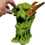 Blind Decadence Dice Tower for DND, Pathfinder, Tabletop RPGs – Slime Skull Sculpture Dice Roller – Fantasy Horror Gaming Accessory