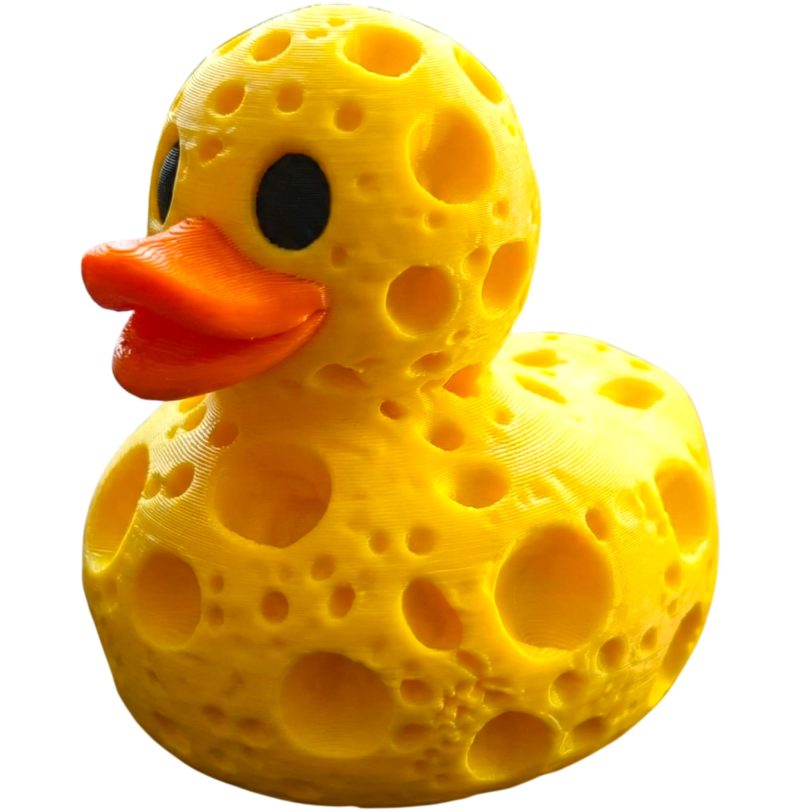Sponge Hole Duck Surreal Figurine