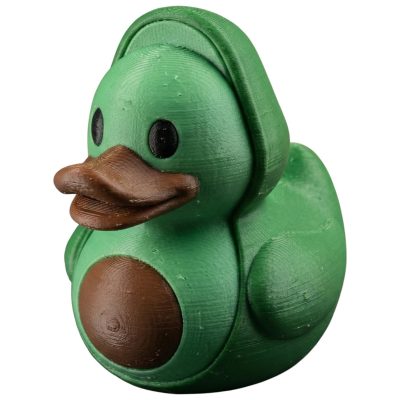 Avocado Duck Collectible Figurine – Whimsical Green Duck Sculpture with Brown Accents for Shelf Display, Desk Décor, or Gifting