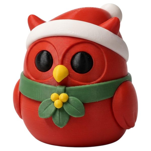 Figurine de hibou au gui de collection