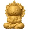 Ourson Bouddha doré en méditation – zen — Ours, impression 3D par 3DCentral