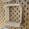 Pegboard Double-Shelf Organizer for IKEA SKÅDIS – Hex Grid Storage Basket for Plants, Decor, and Desk Items – 3D Printed in Canada — 3D Printed Collectible by 3DCentral