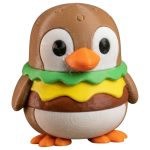 Cheeseburger Penguin Figurine – Cute Fast Food Animal Sculpture for Desk or Shelf Display, 3D Printed Kawaii Collectible Gift for Teens & Adults