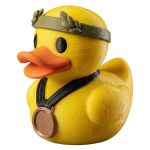 Bronze Medal Duck Figurine — Champion Duck with Wreath & Olympic Style Medal — Funny Shelf Decor or Sports Gift for Duck Collectors