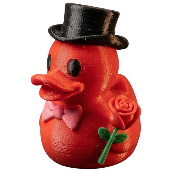Secret Admirer Duck Valentine Figurine