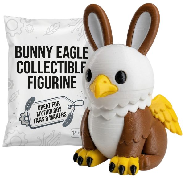Eagle Bunny Collectible Figurine – Unique Desk Decor for Adults