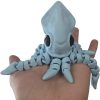 Tiny Squid Figurine – Cute Articulated Squid with Poseable Tentacles – Ocean Creature Collectible & Desk Décor – for Teens & Adults – 3D Printed in Canada — 3D Printed Collectible by 3DCentral