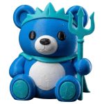 Poseidon Teddy Bear Figurine – Ocean King Blue Bear with Trident & Cape – Cute Mythical Desk Decor for Teens & Adults – Collectible Display Bear Statue
