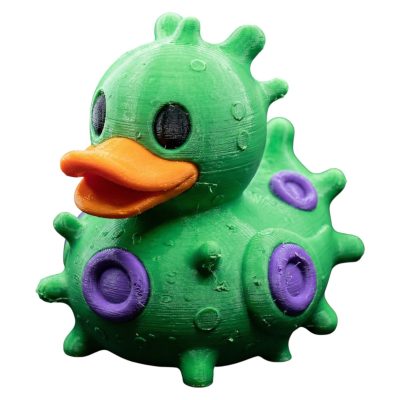 Amoeba Duck Figurine — Mutant-Inspired Virus Duck Sculpture for Display, Gag Gifts, or Unique Desk Decor