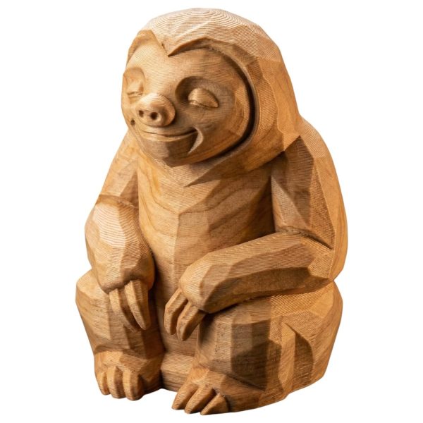 Wood Carved Sloth Figurine – Slow Living